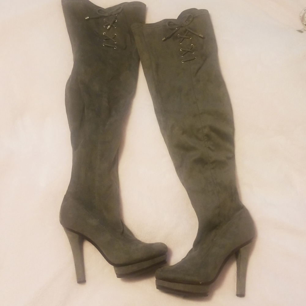New Without Tags J. Lo Grey Knee High Boots